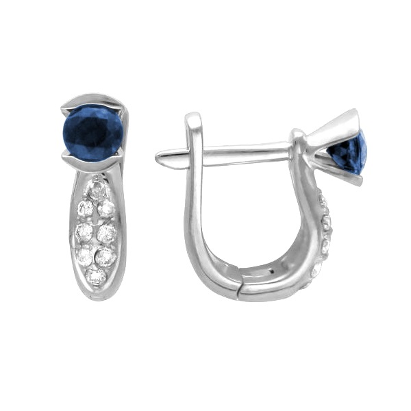 

Серьги из серебра с сапфиром Эстет 01С555180-1, 01С555180-1