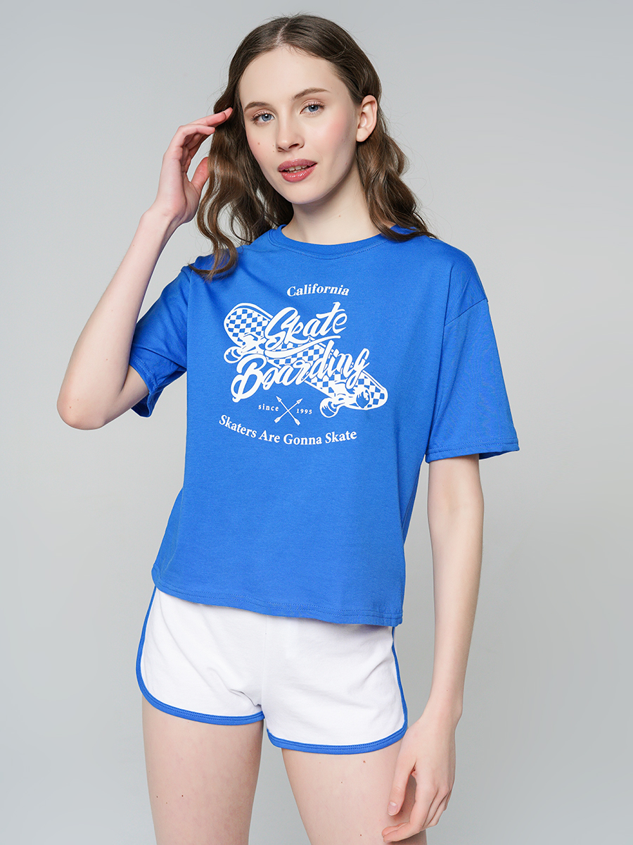 

Футболка женская ТВОЕ 92705 синяя XS, 92705