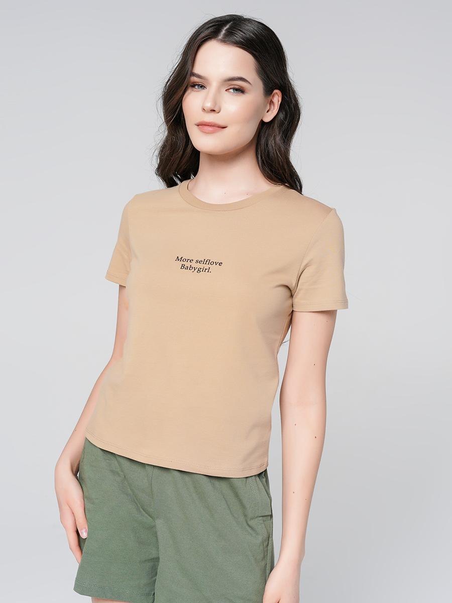 

Футболка женская ТВОЕ 92897 бежевая XL, 92897
