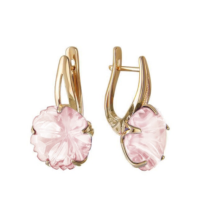 

Серьги из красного золота с кварцем Эстет 01С317914-4, 01С317914-4