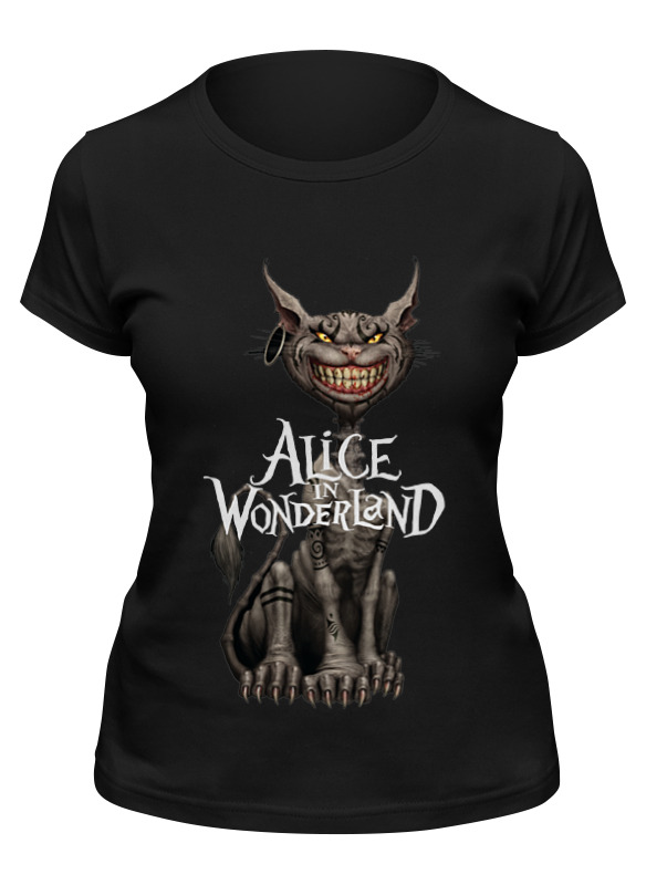 

Футболка женская Printio Alice in wonderland черная M, Черный, Alice in wonderland
