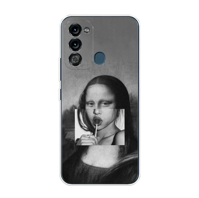 

Чехол Awog на Itel Vision 3 "Mona Lisa sucking lollipop", Разноцветный, 3200850-9