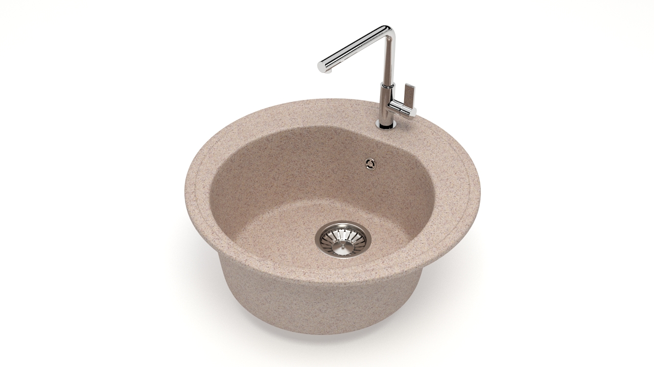 

Мойка кухонная Glanz J3 песочный J003G034, Бежевый