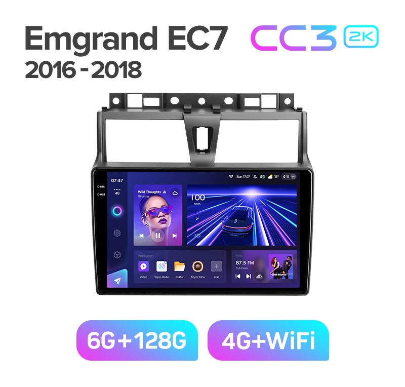 Магнитола TEYES GEELY EMGRAND EC7 2016-2018 г CC3 2K 6128ГБ 4189000₽