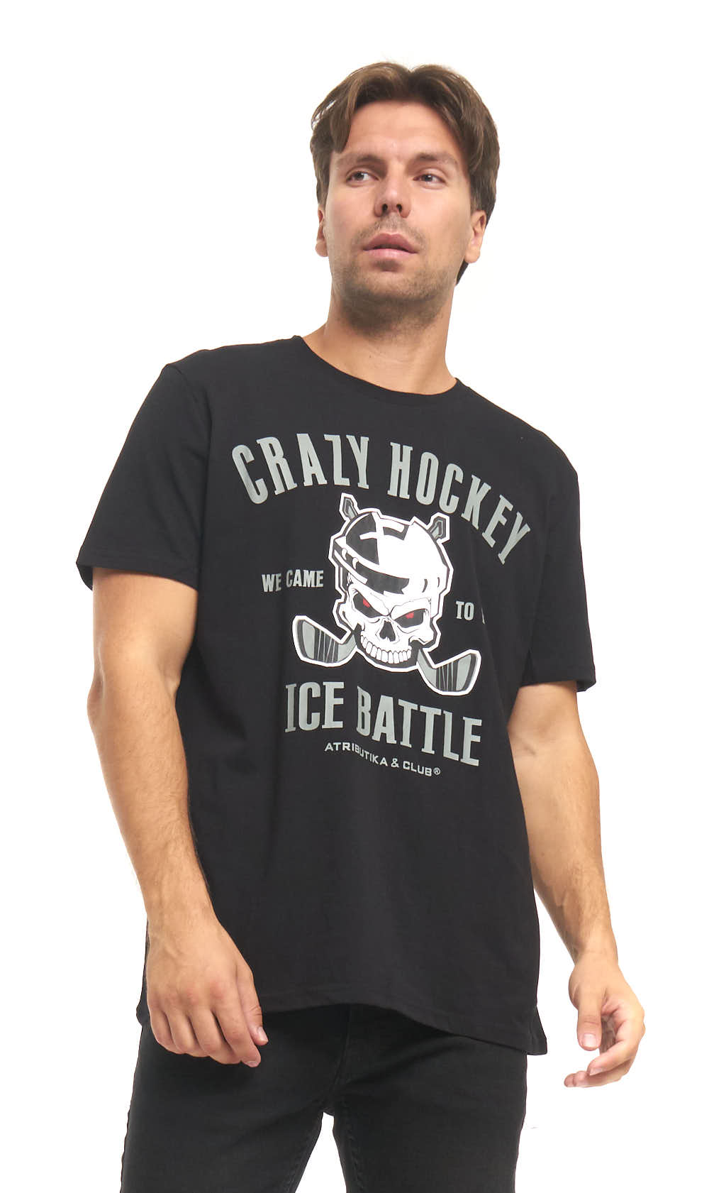 

Футболка мужская Atributika&Club Crazy Hockey 138230 черная M, Черный, Crazy Hockey 138230