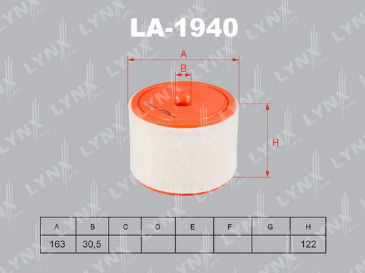 

Фильтр воздушный Audi A6/A6 Avant 11>18 Lynx LA1940