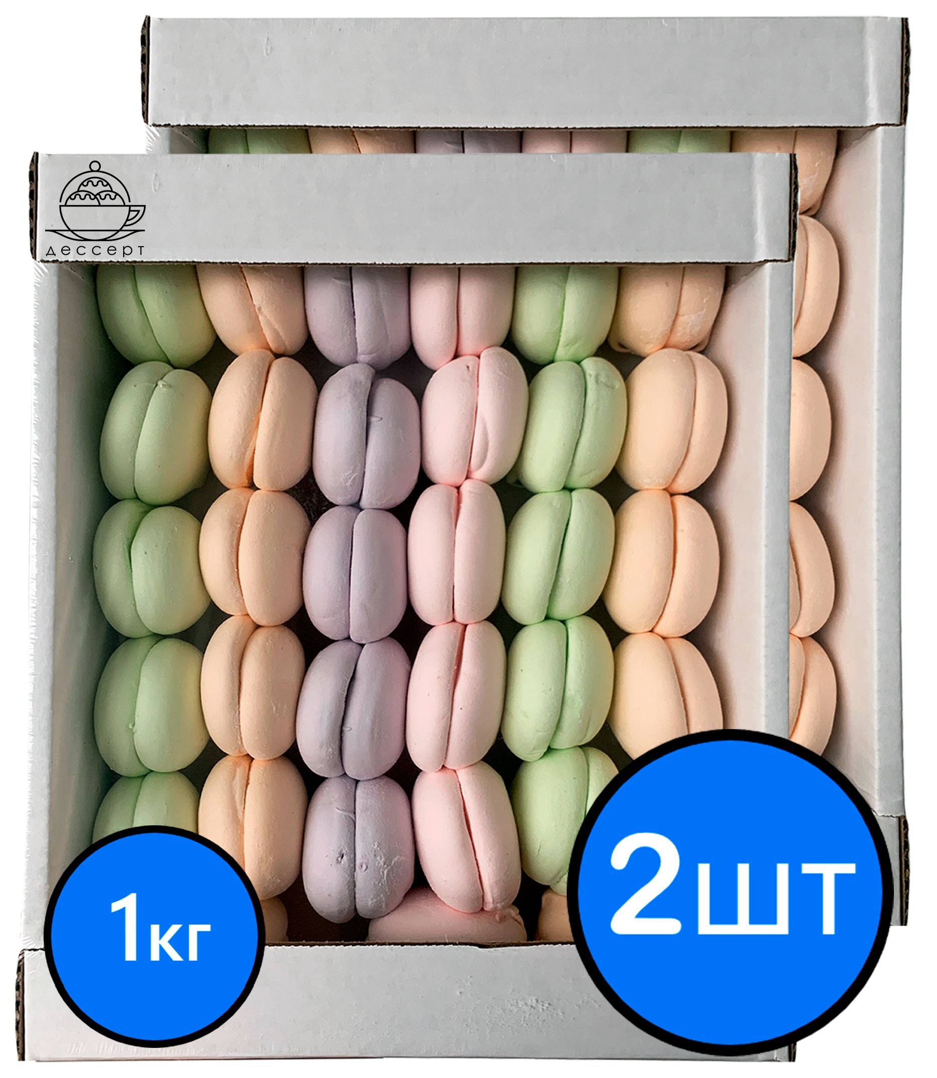 

Зефир Ассорти "Французский десерт", КФ КРОНШТАДТСКАЯ, (1кг) х 2шт