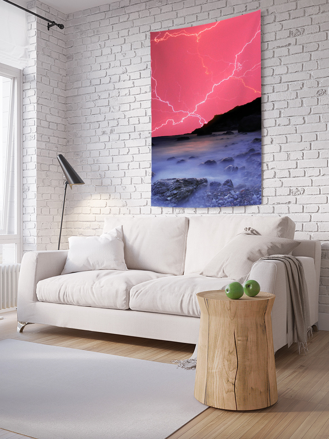 

Вертикальное фотопанно на стену JoyArty Кровавое небо с молниями 150x200 см, Кровавое небо с молниями
