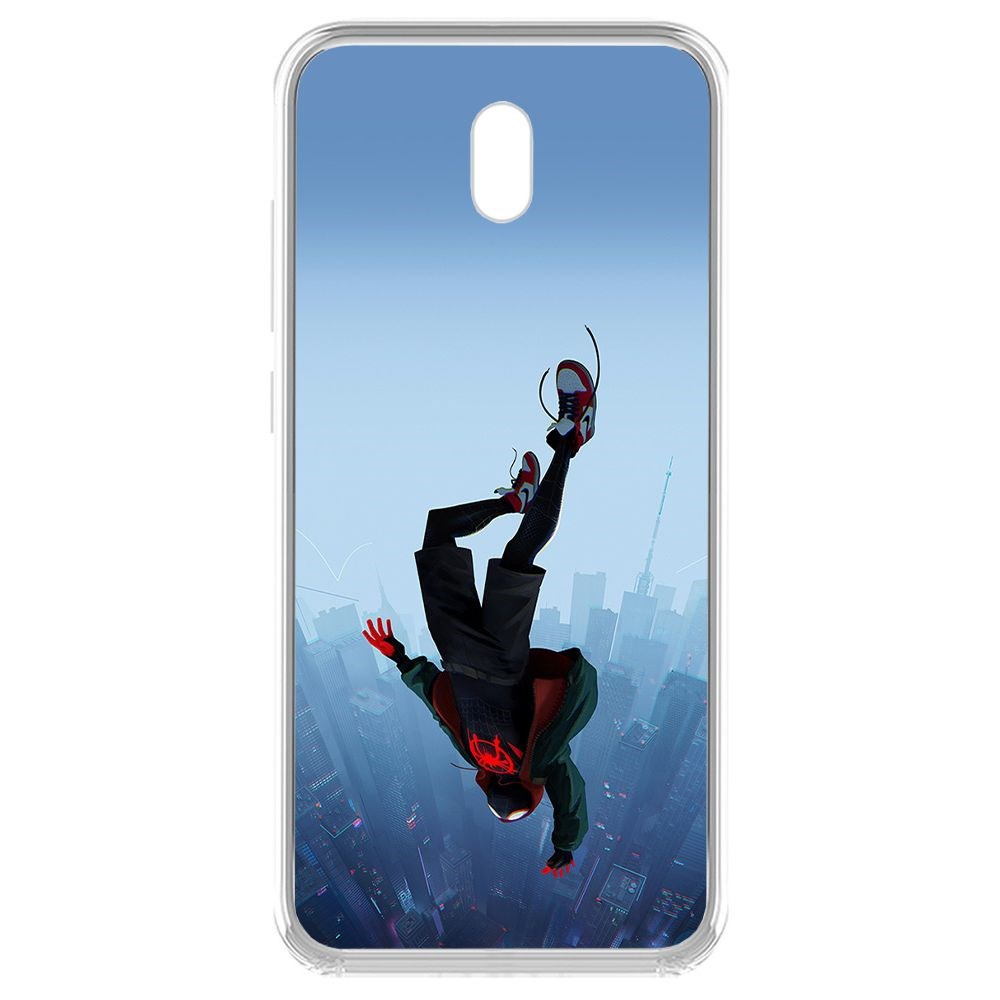 Чехол-накладка Krutoff Clear Case Человек-Паук, Майлз Моралес для Xiaomi Redmi 8A