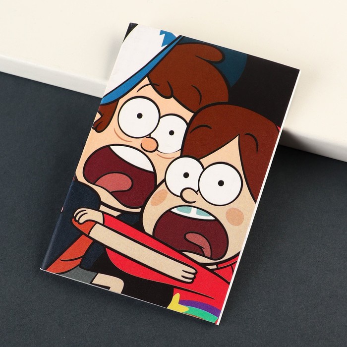 

Блокнот А7, на скрепке, 16 листов, Гравити Фолз