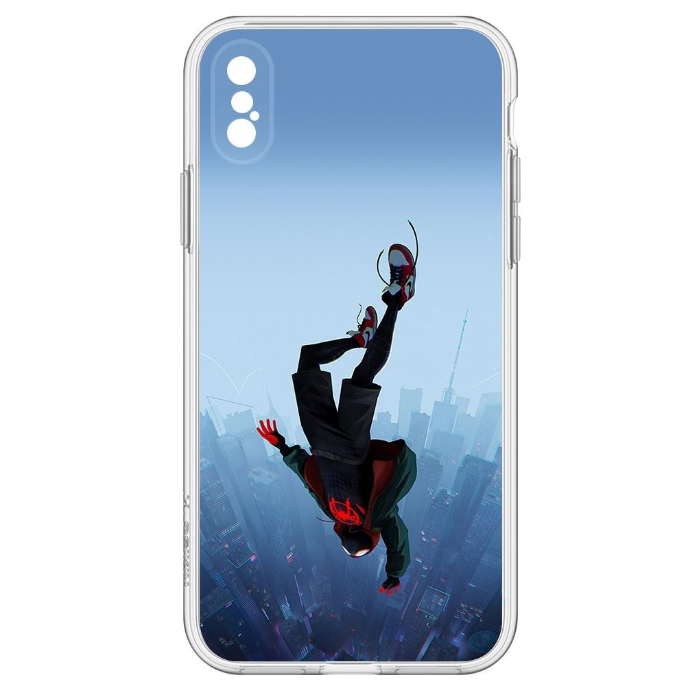 

Чехол-накладка Krutoff Clear Case Человек-Паук, Майлз Моралес для iPhone X, Прозрачный