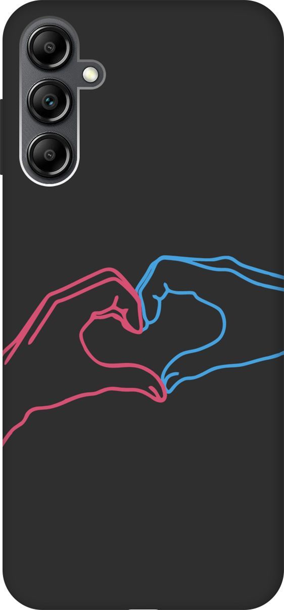 

Чехол на Samsung Galaxy A14 с 3D принтом "Fall in Love" черный, Черный;голубой, 158810