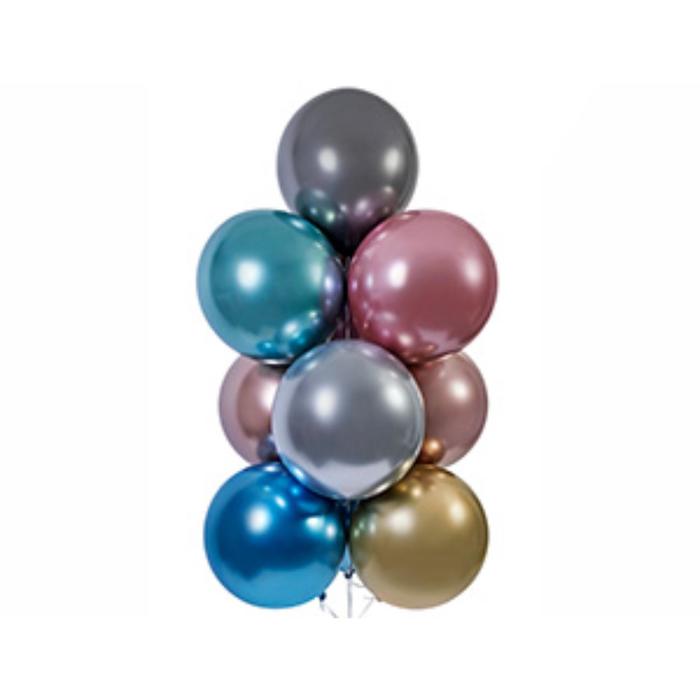 

Шар латексный 18", хром Shiny, набор 25 шт., МИКС