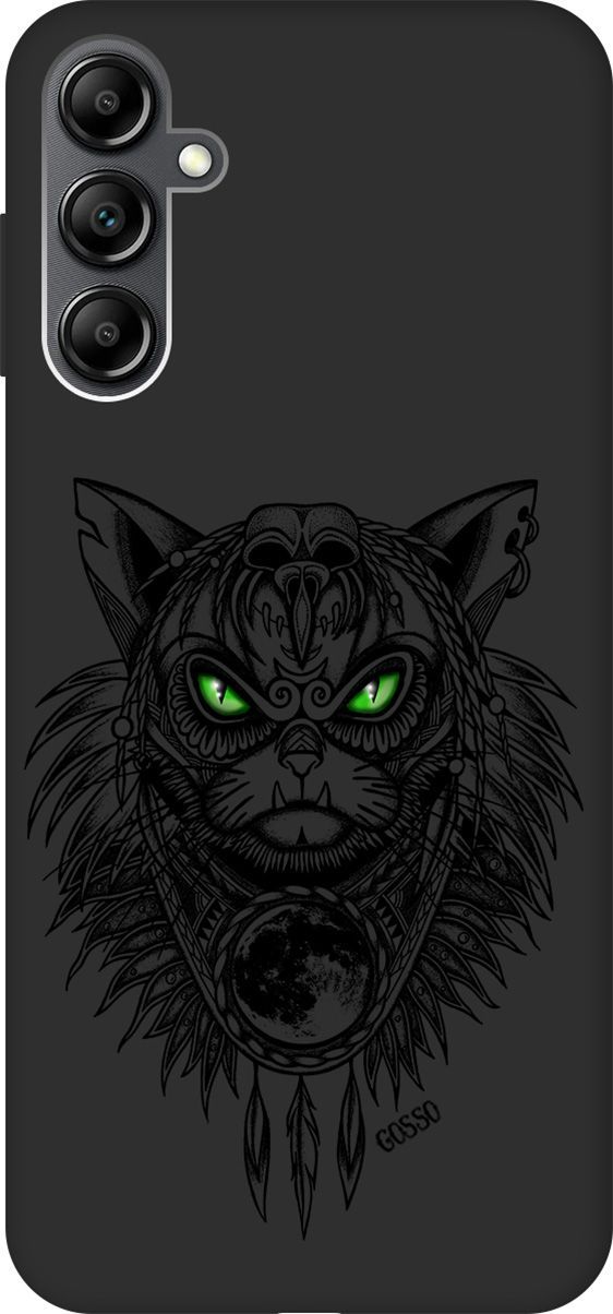 

Чехол на Samsung Galaxy A14 с 3D принтом "Shaman Cat" черный, Черный;зеленый, 158810
