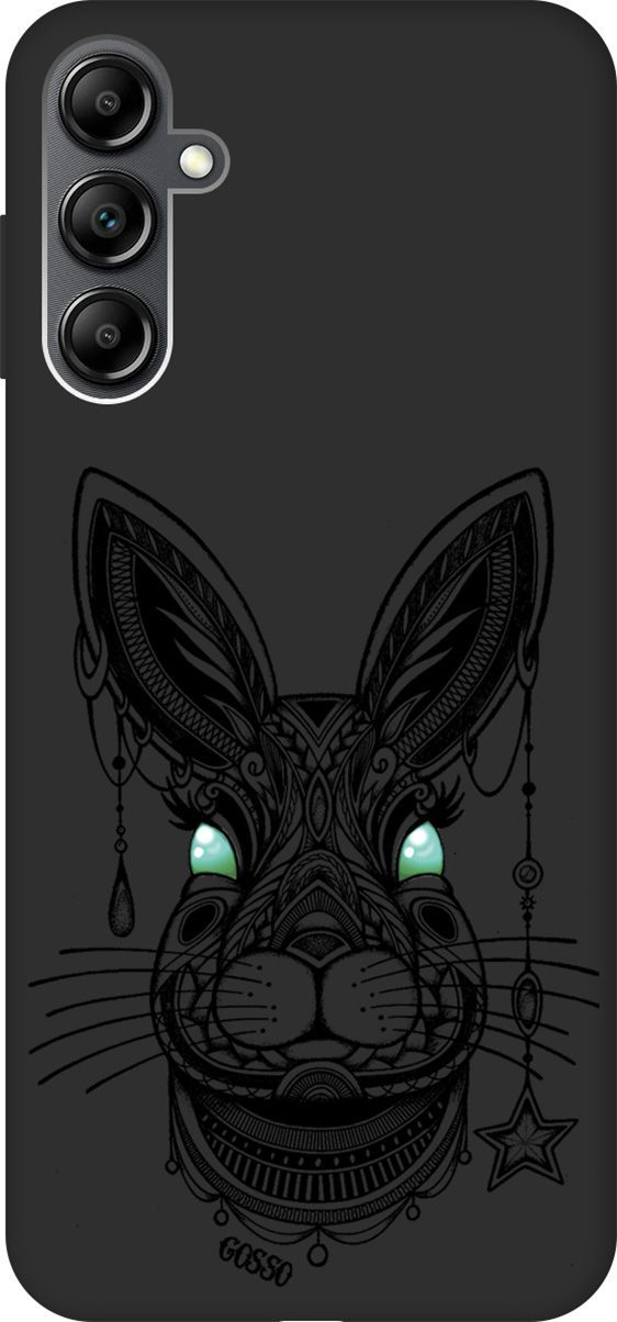 

Чехол на Samsung Galaxy A14 с 3D принтом "Grand Rabbit" черный, Черный;голубой, 158810