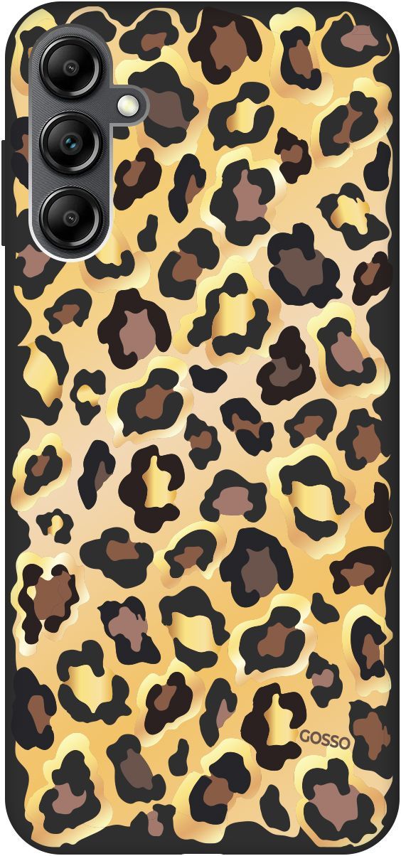 

Матовый Soft Touch Чехол на Samsung Galaxy A14 с 3D принтом "Cheetah" черный, Черный;коричневый, 158810