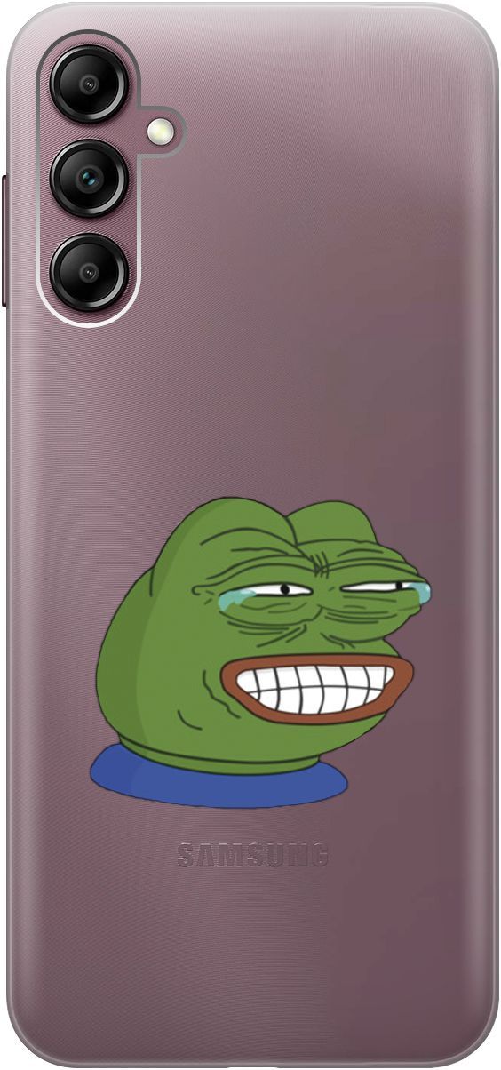 

Чехол на Samsung Galaxy A14 с 3D принтом "Pepe the Frog" прозрачный, Прозрачный;зеленый, 158808