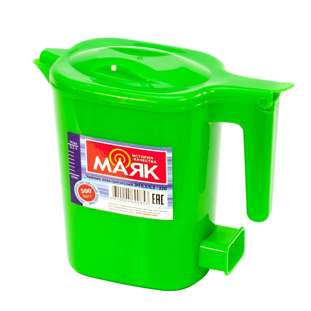 Чайник электрический Маяк Маяк 0.5 л зеленый чайник mallony города россии 2 5 л меняющий рисунок 006641