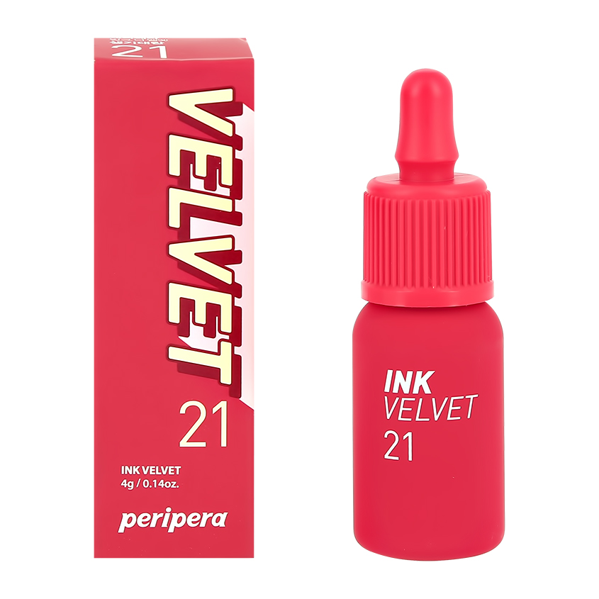 фото Помада для губ peripera ink velvet тон 21 vitality coral red