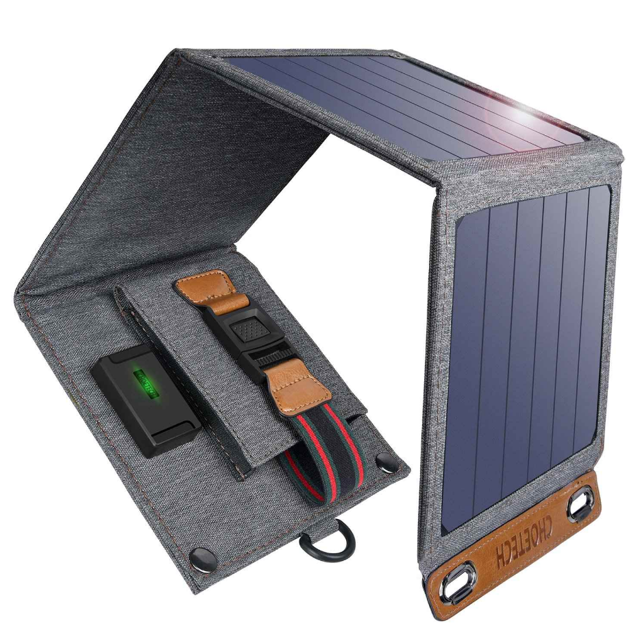 фото Портативная складная солнечная батарея - панель choetech 14 вт sunpower (sc004)