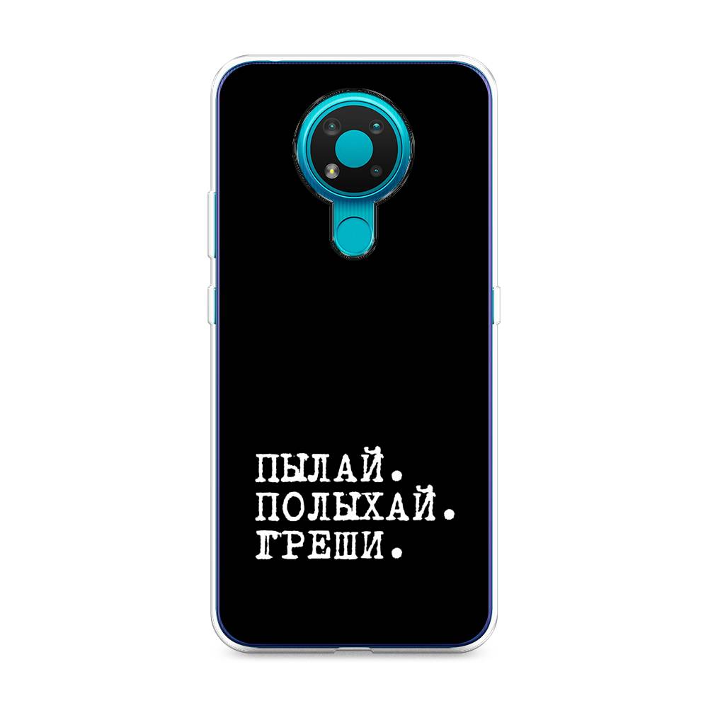 

Чехол Awog на Nokia 3.4 / Нокиа 3.4 "Пылай и греши", Белый;серый;черный, 123750-6