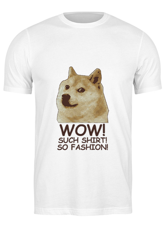 

Футболка мужская Printio Doge wow such shirt so fashion белая L, Белый, Doge wow such shirt so fashion