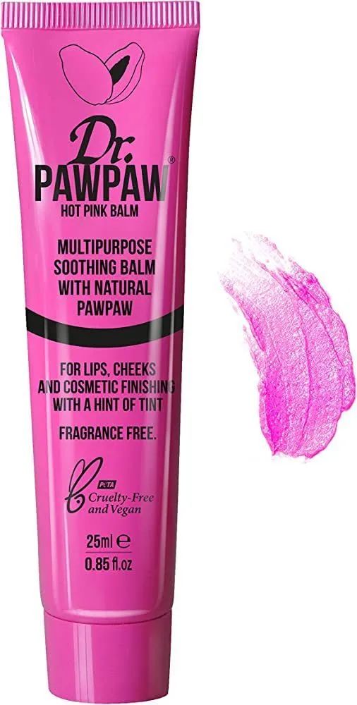Бальзам для губ Dr. PawPaw увлажняющий, розовый, 25 мл сумка дорожная на молнии складная в косметичку наружный карман серый розовый