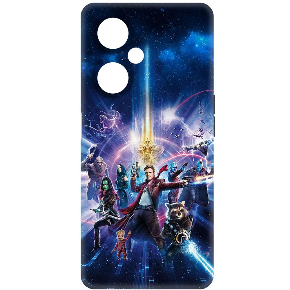 

Чехол-накладка Soft Case Стражи Галактики. Все вместе для OnePlus Nord CE 3 Lite, Черный