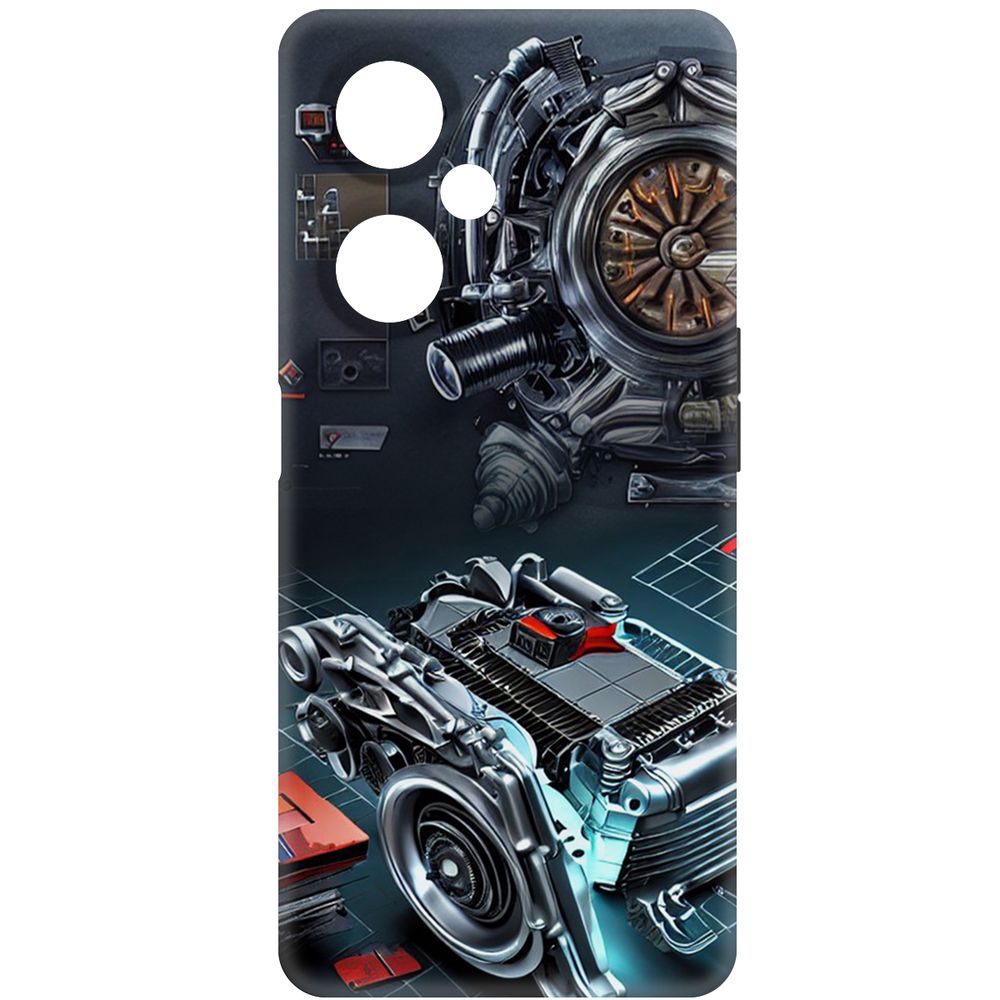 

Чехол-накладка Krutoff Soft Case Моторы для OnePlus Nord CE 3 Lite черный
