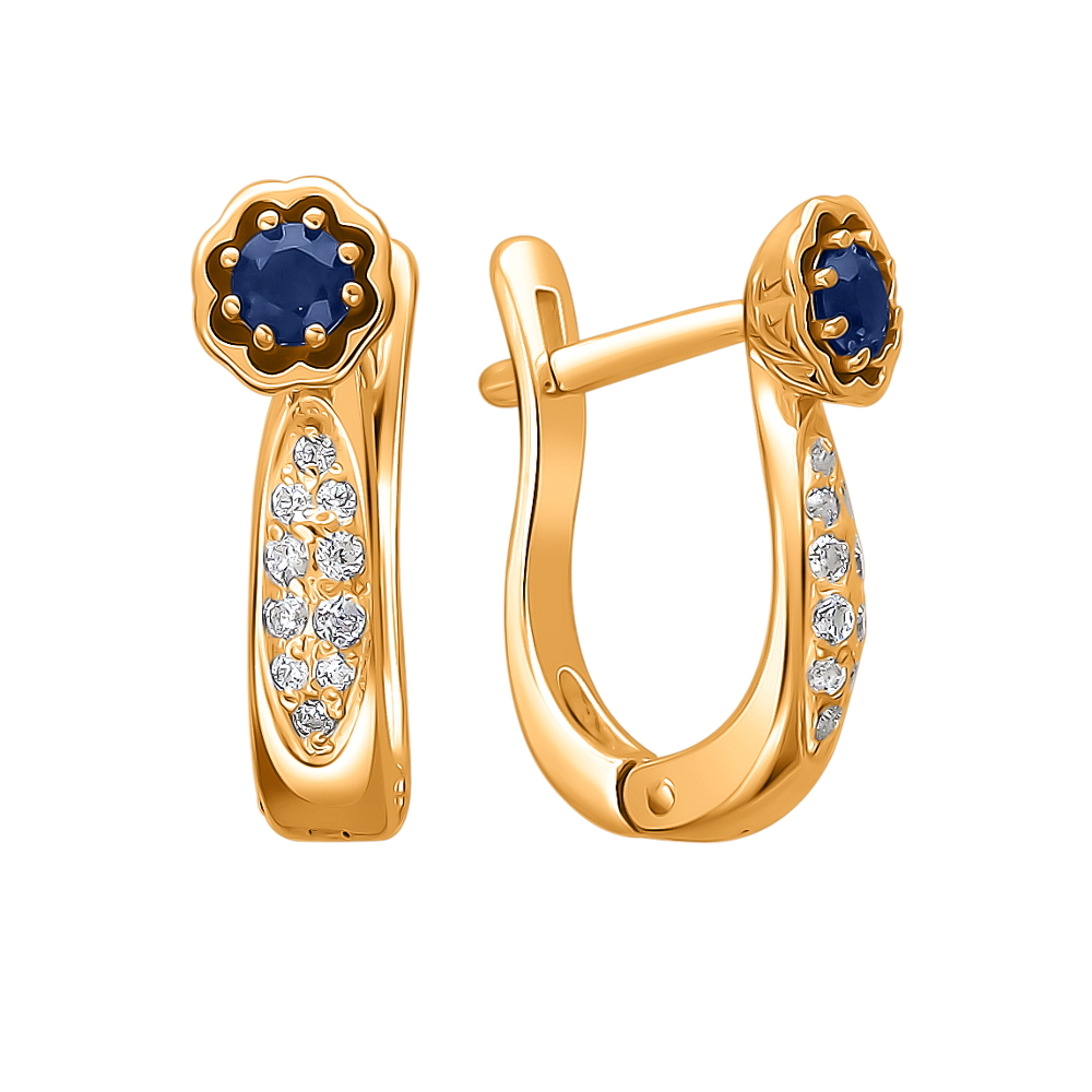 

Серьги из серебра с сапфиром Эстет 01С555181А-1, 01С555181А-1