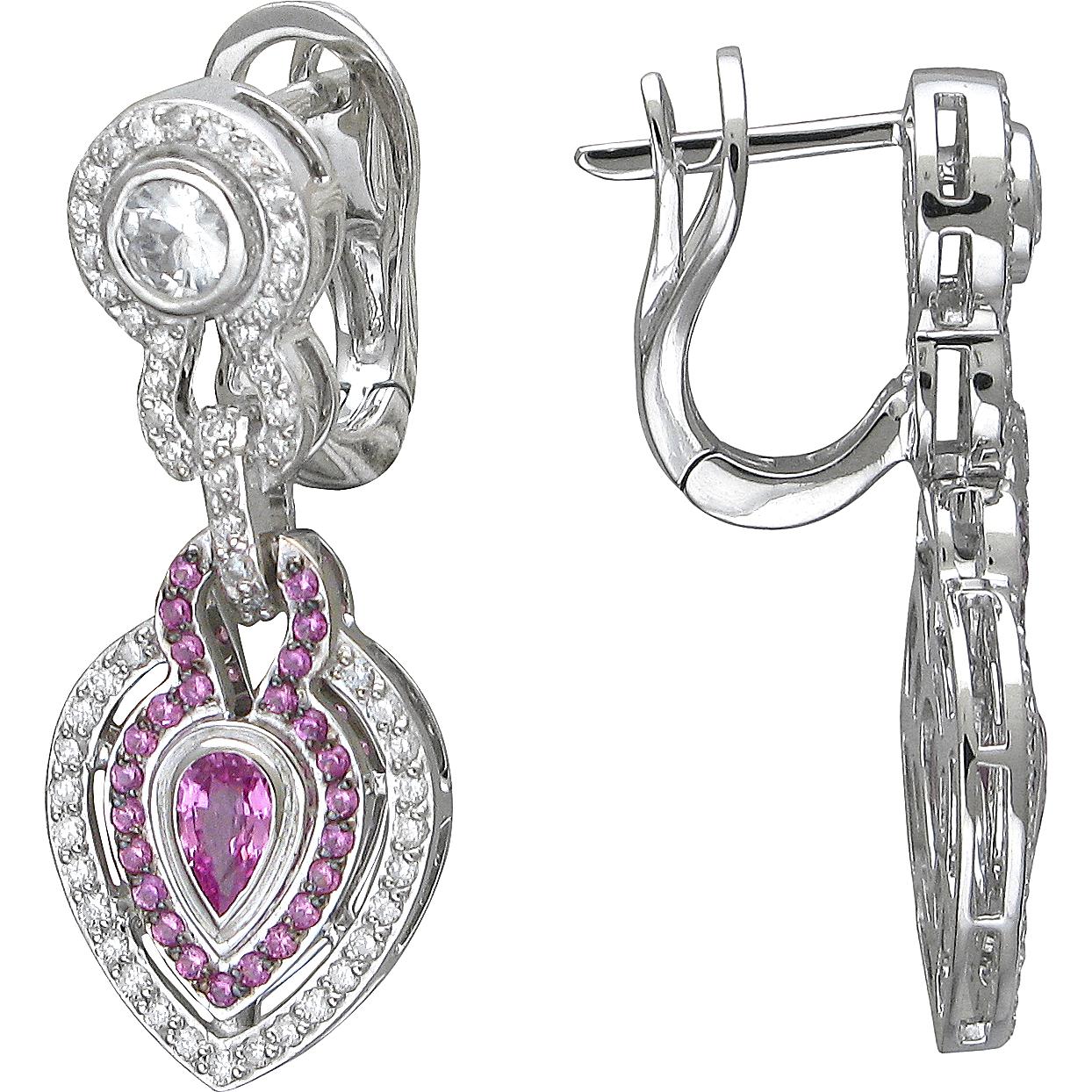 

Серьги из белого золота с бриллиантом Эстет 01С6212579-2, 01С6212579-2