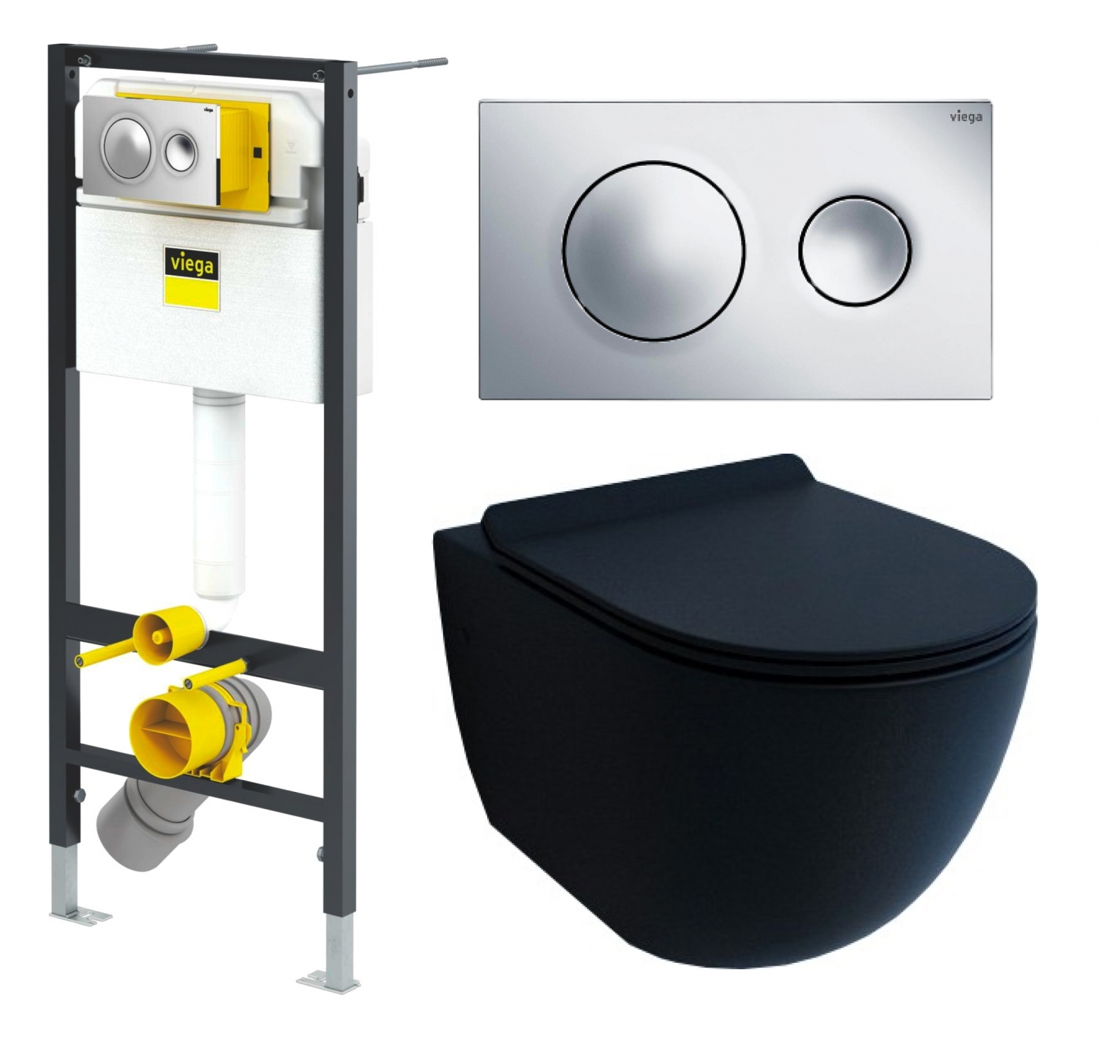 

Комплект: инсталляция Viega Prevista + унитаз Garcia + кнопка хром, 518386