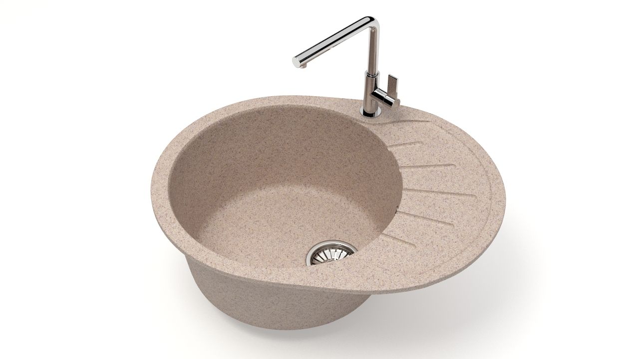 

Мойка кухонная Glanz J10 песочный J010G034, Бежевый