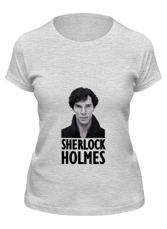 

Футболка женская Printio Sherlock holmes серая L, Серый, Sherlock holmes