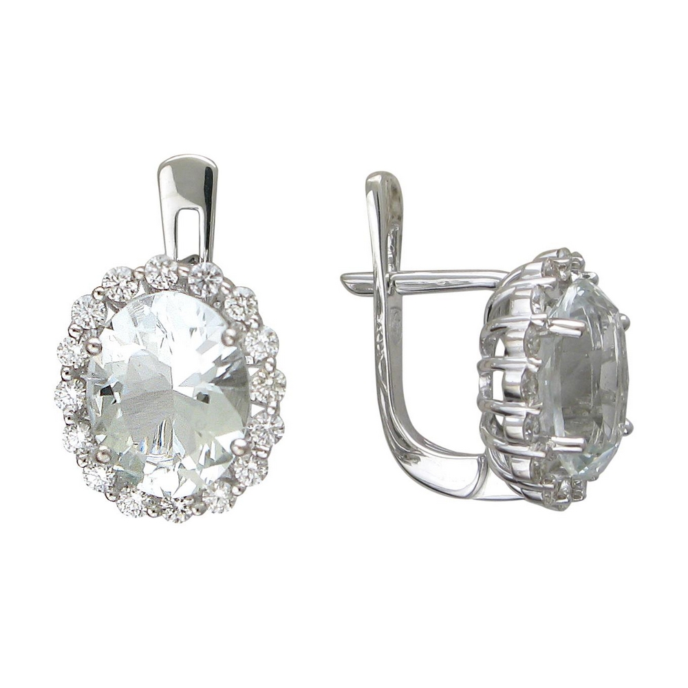 

Серьги из белого золота с бриллиантом Эстет 01С627161-7, 01С627161-7