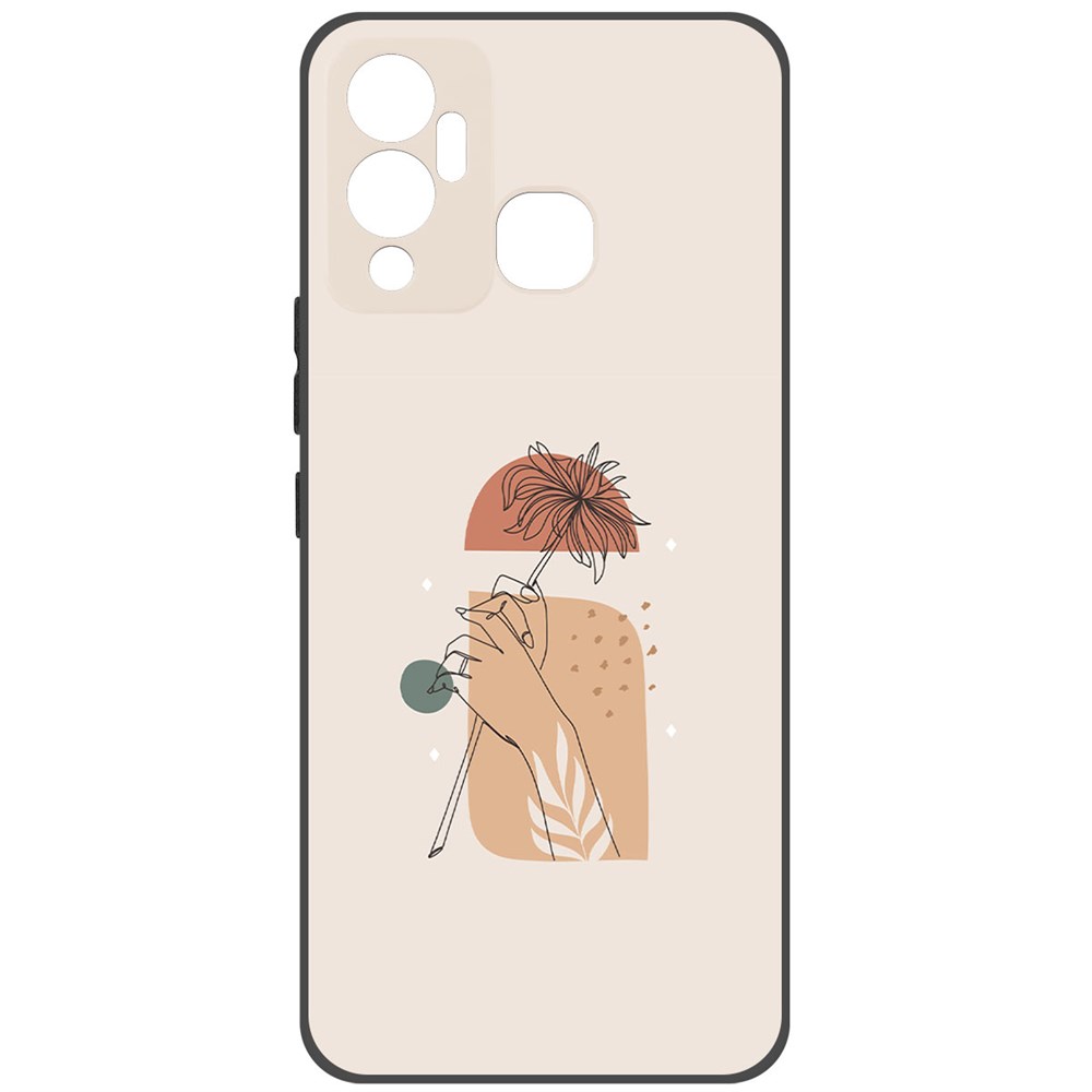 

Чехол-накладка Krutoff Soft Case Романтика для INFINIX Hot 12 Play черный