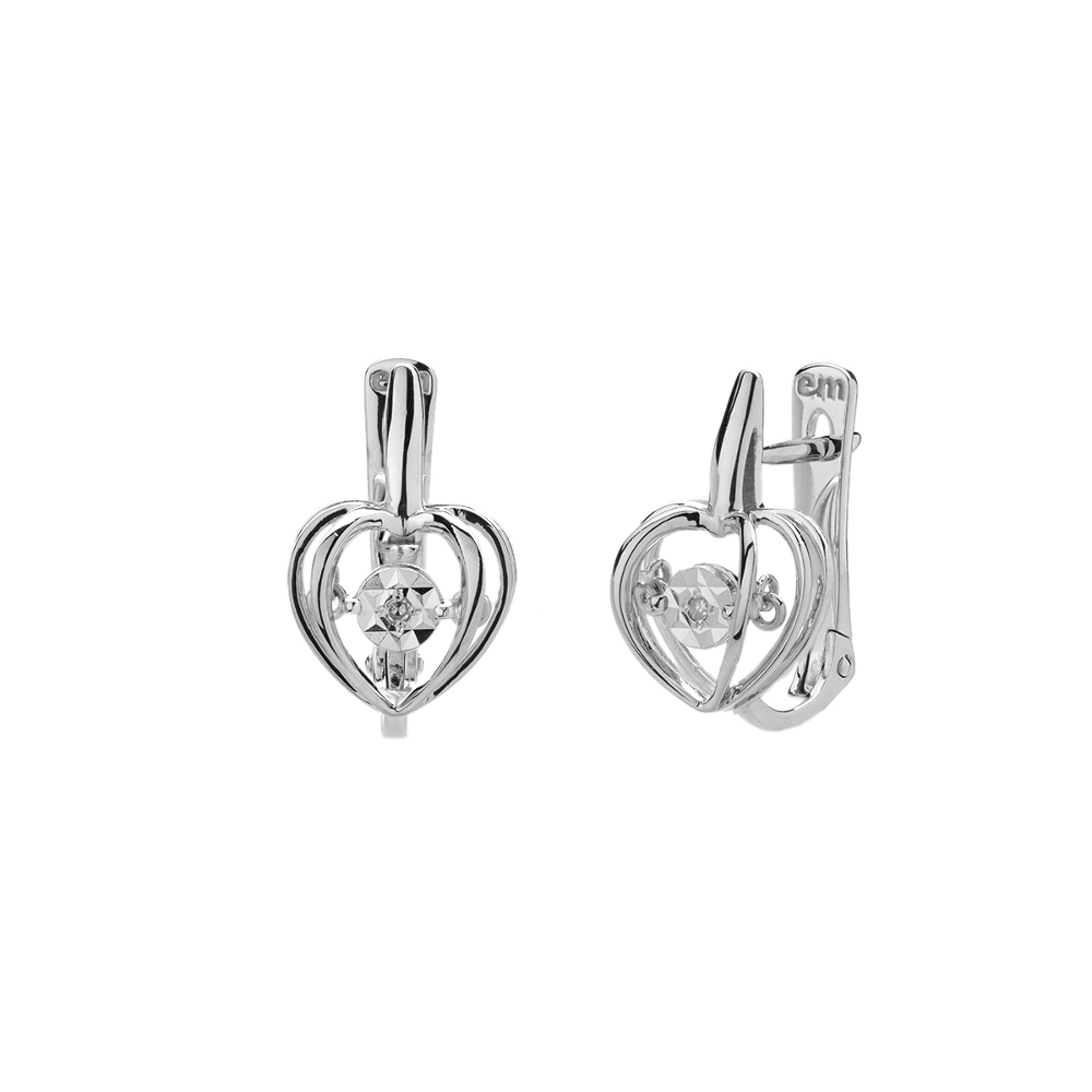 

Серьги из белого золота с бриллиантом Эстет 01С627964Ш, 01С627964Ш