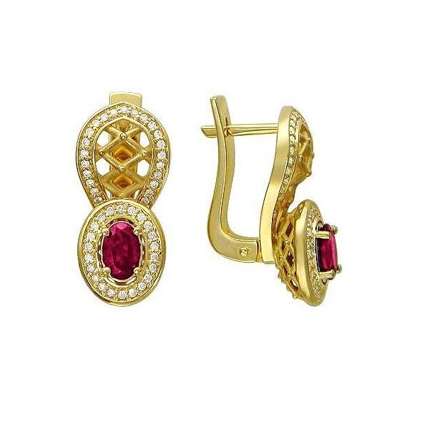 

Серьги из желтого золота с бриллиантом Эстет 01С646570, 01С646570