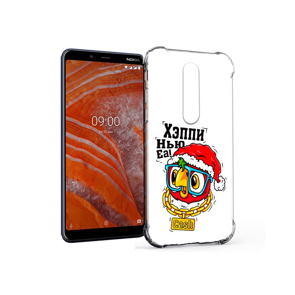 

Чехол MyPads Tocco для Nokia 3.1 Plus Хэппи нью еа (PT121397.96.196), Прозрачный, Tocco