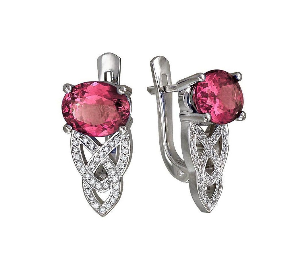 

Серьги из белого золота с бриллиантом Эстет 01С676501-10, 01С676501-10