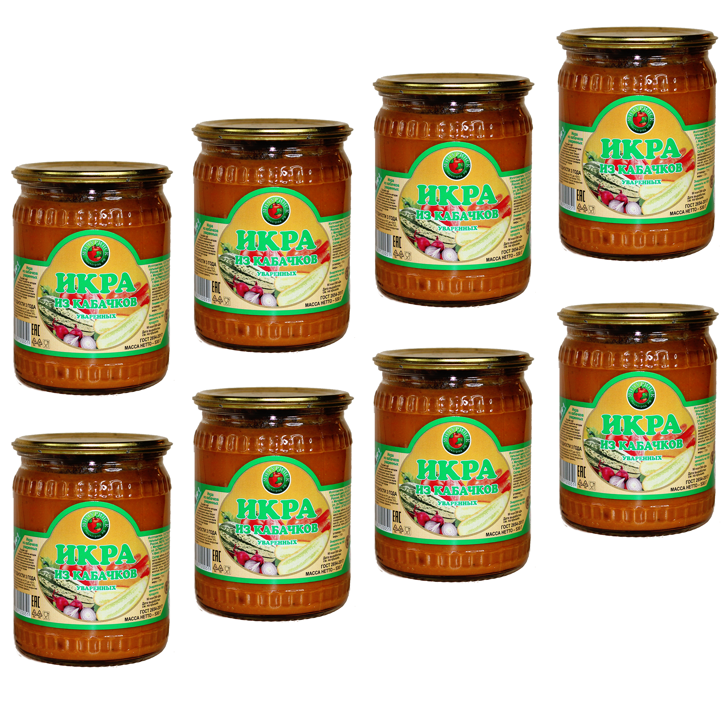 Икра из кабачков мконс, 530 г, 8 шт