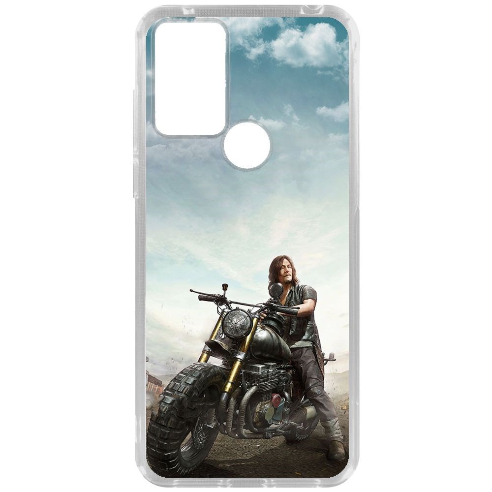 

Чехол-накладка Krutoff Clear Case Ходячие мертвецы, Дэрил для TCL 30E, Прозрачный