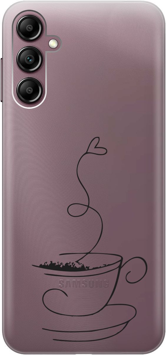 

Чехол на Samsung Galaxy A14 с 3D принтом "Coffee Love" прозрачный, Прозрачный;черный, 158808