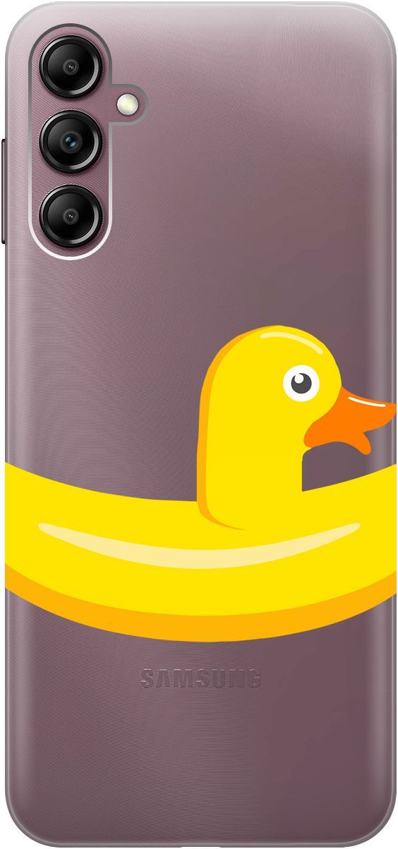 

Чехол на Samsung Galaxy A14 с 3D принтом "Duck Swim Ring" прозрачный, Прозрачный;белый, 158808