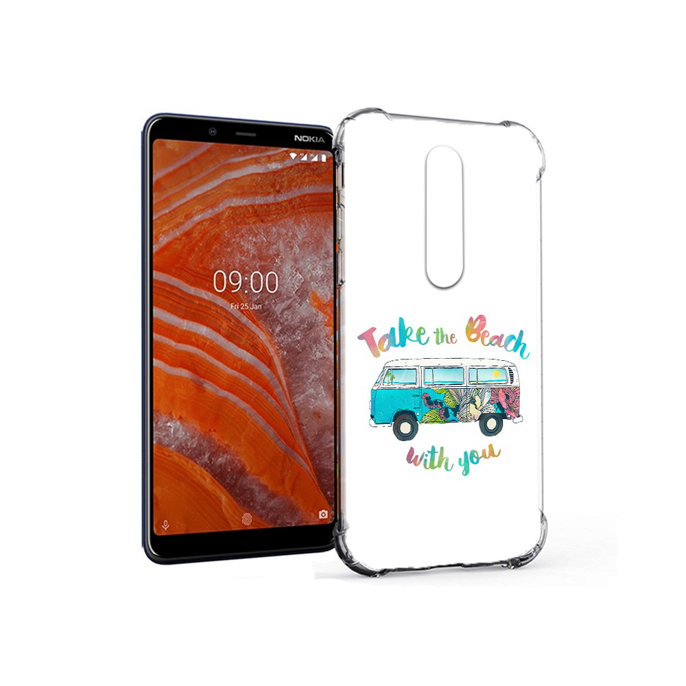 

Чехол MyPads Tocco для Nokia 3.1 Plus Хиппи автобус (PT121397.96.190), Прозрачный, Tocco