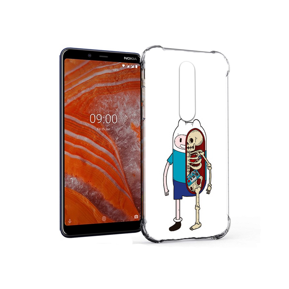 

Чехол MyPads Tocco для Nokia 3.1 Plus Финн скелет (PT121397.96.187), Прозрачный, Tocco