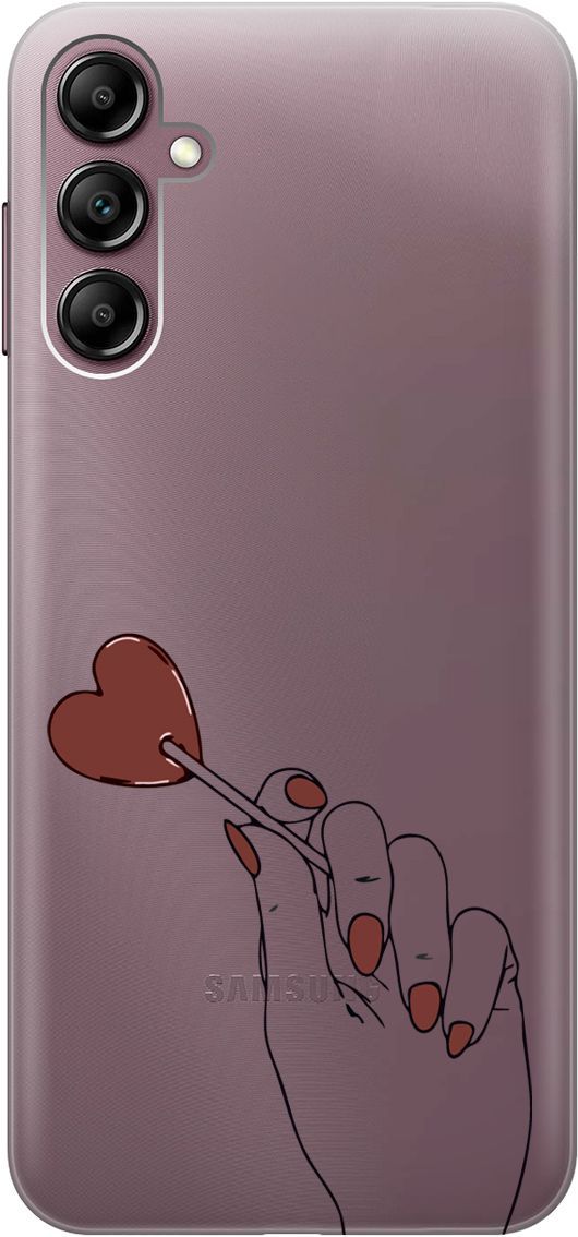 

Чехол на Samsung Galaxy A14 с 3D принтом "Heartbreaker" прозрачный, Прозрачный;красный, 158807