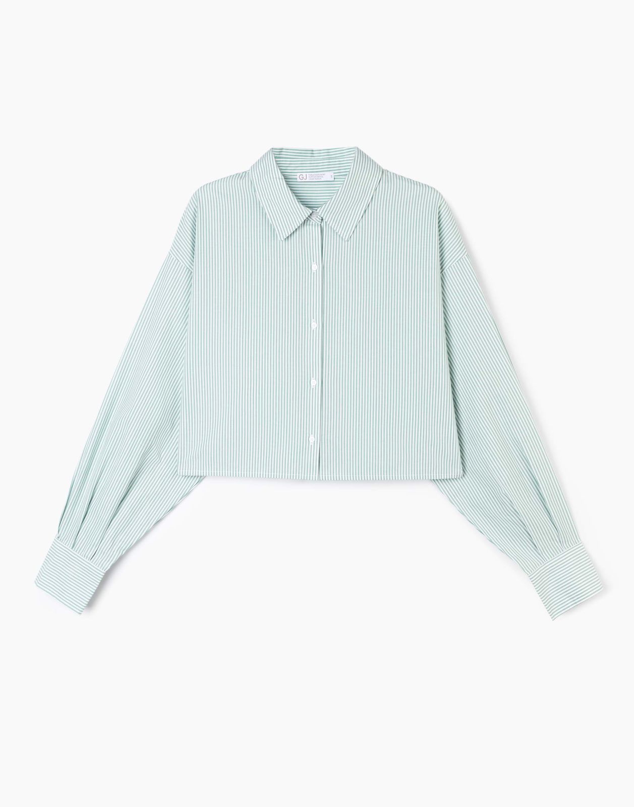 Рубашка женская Gloria Jeans GWT003357 зеленый/белый M/170