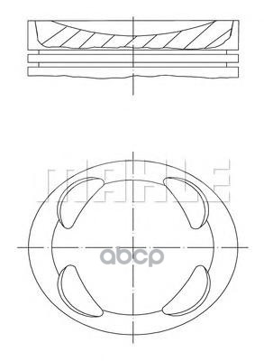 

Поршень комплект Mahle/Knecht 081PI00104000 D-77,008mm KNECHT, 081PI00104000