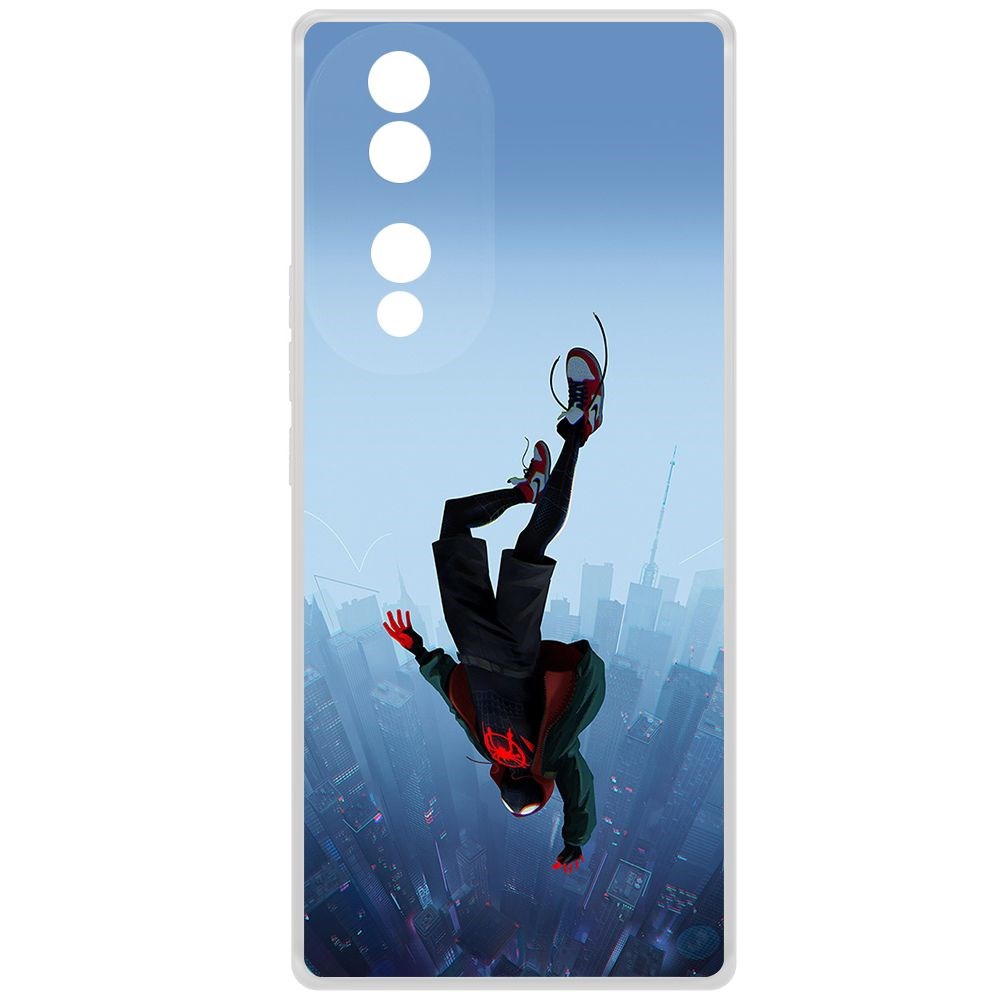 

Чехол-накладка Krutoff Clear Case Человек-Паук, Майлз Моралес для Honor 70, Прозрачный